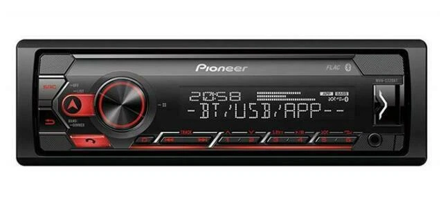 Pioneer MVH-S320BT 1 DIN Ricevitore con Bluetooth Illuminazione Rossa - Nero