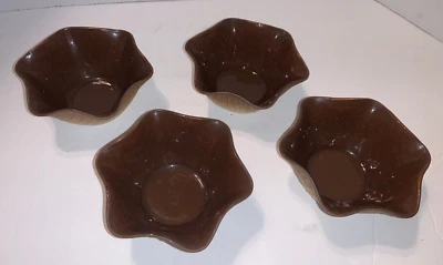 SET OF 4 BORMIOLI ROCCO Waffle Cone Design Glass Gelato Bowls Made in Italy - Image 1 of 4