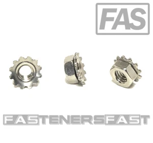 (25) M3-.50 Stainless Steel K Lock Keps Lock Nuts (K-Loc) Metric Lock Nuts A2 - Picture 1 of 5