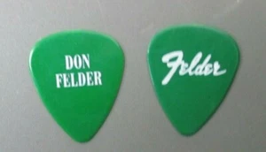 EAGLES Don Felder guitar pick touring pick Fender type logo Green AUTHENTIC ! - Picture 1 of 1