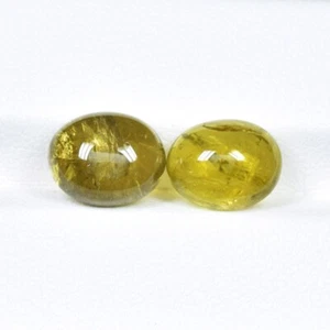 6.54 ct MASSIVE LUSTER MOZAMBIQUE / NATURAL YELLOW TOURMALINE - Oval Cabochon !! - Picture 1 of 2