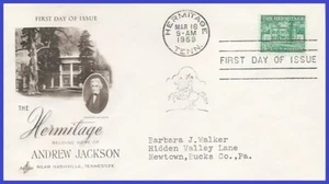 USA5 #1037 ADDR ARTCRAFT FDC The Hermitage - Picture 1 of 1