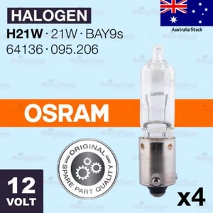4x OSRAM Rear Fog Reverse Brake Bayonet Side Position Light Bulbs H21W 435 BAY9s - Picture 1 of 9