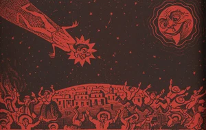 Jose Guadalupe Posada - Mama Earth & Halley's Comet (1889) - 17" x 22" Art Print - Picture 1 of 1