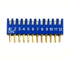 5pc 12P Edge actuated Side Piano Type DIP Switch pitch=2.54x7.62mm Gold Plated - Picture 1 of 4