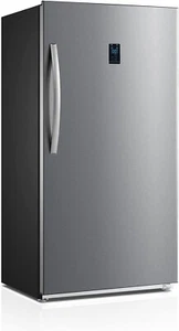 Upright Freezer 17 Cu.Ft, Conversion Freezer/Refrigerator, Frost Free Stainless - Picture 1 of 7