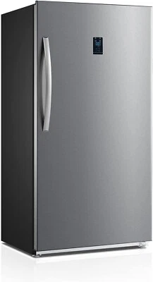 Upright Freezer 17 Cu.Ft, Conversion Freezer/Refrigerator, Frost Free Stainless - Image 1 of 4