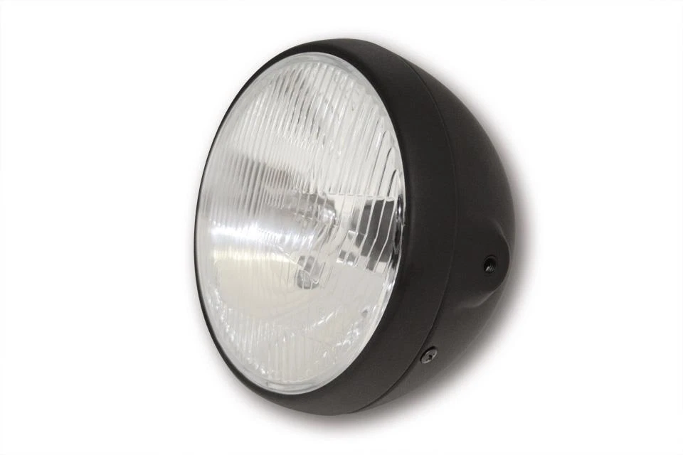 British-Style Scheinwerfer matt schwarz - Bild 1 von 1