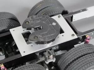Aluminum Fifth 5th Wheel Coupling Mounting Plate Tamiya 1/14 King Grand Hauler - Picture 1 of 2