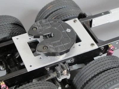Aluminum Fifth Wheel Coupling Mounting Plate Tamiya 1/14 RC King Knight Hauler - Image 1 of 2