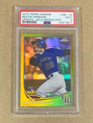 2013 Topps Chrome Update Nolan Arenado Gold Refractor RC PSA 9 186/250 $649.99 - Image 1 of 2