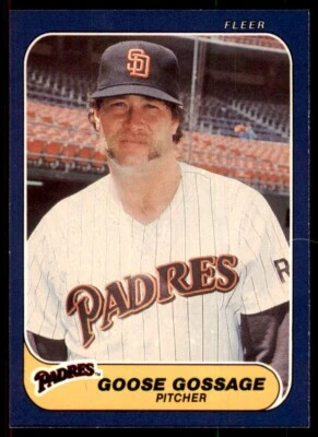 1986 Fleer Goose Gossage . San Diego Padres #322 - Image 1 of 2