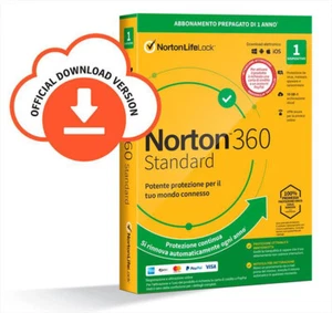 Norton 360 Antivirus iPhone Apple Galaxy Android Samsung PC SMARTPHONE 1 anno - Photo 1/9