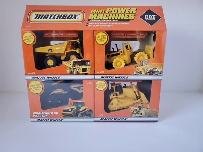 Juego de 4 mini máquinas eléctricas Matchbox Caterpillar, juguetes alimentados por fricción Foto 1 de 4
