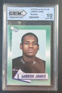 2002 Rookie Review #6 LeBron James GEM 10 RC Rookie XRC High School Card - Picture 1 of 2