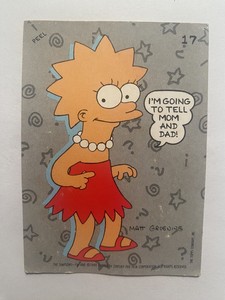 1990 TOPPS THE SIMPSONS STICKER LISA SIMPSON #17