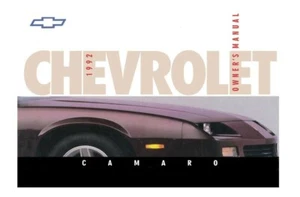 Chevrolet Camaro 1992 propietario guía manual del usuario referencia operador fusibles libro fabricante de equipos originales - Imagen 1 de 1