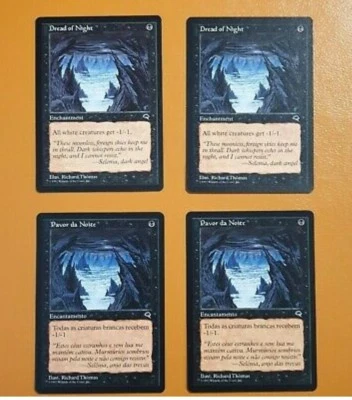 DREAD OF NIGHT | PLAYSET EN×2 PT×2 | TEMPEST | 1997 | MTG | NM #016 - Image 1 of 4