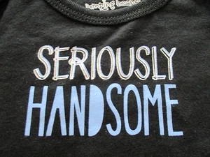 Jumping Beans Seriously Handsome Long Sleeve Black Bodysuit 18 24 months New - Picture 1 of 2