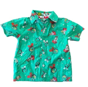 Emi and Ali Grinch Short Sleeve Button Down Boys Size 4 Shirt Cindy Lou Who - Picture 1 of 7