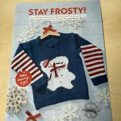 STAY FROSTY - Children’s Snowman Jumper - Knitting Pattern - Jane Burns - Image 1 of 4