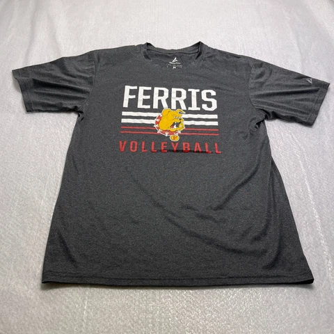 Ferris State Bulldogs BSN Sports Activewear Top Mens Medium Gray Short Sleeve Cover