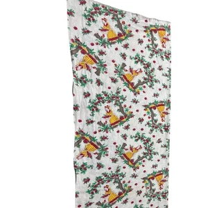 Vtg Feed Bag Sack Fabric - 1930's-1950's - 36" X 40"  Victorian Girl Apple Pick - Picture 1 of 4