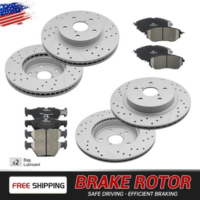 Front Rear Brake Rotors and Ceramic Brake Pads Kit for Subaru Legacy Outback - Image 1 of 4