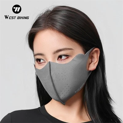 WEST BIKING Winter Breathable Mask 3D Eye Protection Sports Face Mask Dark Grey - Image 1 of 4
