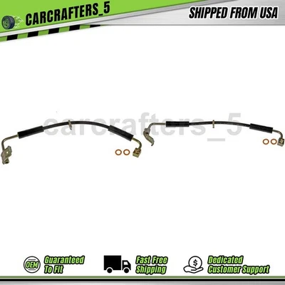 2 mangueras hidráulicas de freno delantero para Jeep Wrangler 2007 2008 2009 2010 3,8 L Foto 1 de 4