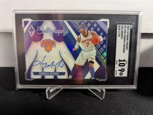 2023-24 Panini Phoenix Carmelo Anthony Calligraphy Autograph /25 SGC 9 Knicks - Picture 1 of 2