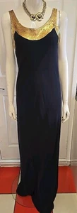 georges rech Vintage Silk Maxi Dress Size 40 - Picture 1 of 7