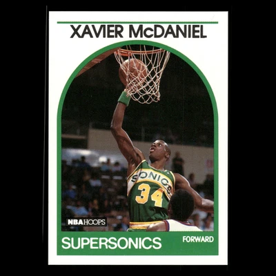Tarjeta de baloncesto NBA Xavier McDaniel #70 1989-90 Hoops Seattle SuperSonics Foto 1 de 3