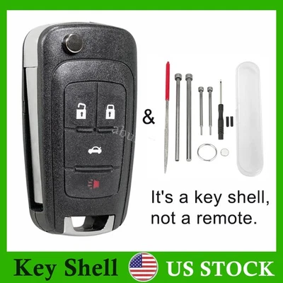Replacement For 2010 2011 2012 2013 Chevrolet Cruze Key Fob Shell Case 4 Button - Image 1 of 4