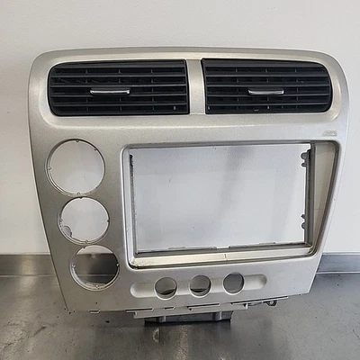 02 - 05 Honda Civic Si Hatchback EP3 moldura de rádio aberturas climáticas câmbio prata - Imagem 1 de 4