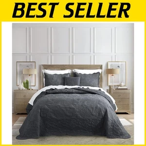 Soft and Durable Extra Wide King Bedspread with Decorative Shams & Pillowcases - Picture 1 of 10