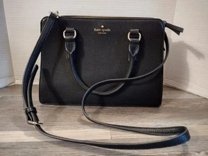 Kate Spade Mulberry St Lise Black Leather Crossbody Satchel Bag Purse Great Cond - Picture 1 of 14