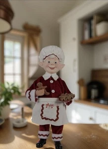 ♥ Weihnachtself Elf Bäcker Pfefferkuchen Kekse Weihnachten 28cm Clayre & Eef - Bild 1 von 2