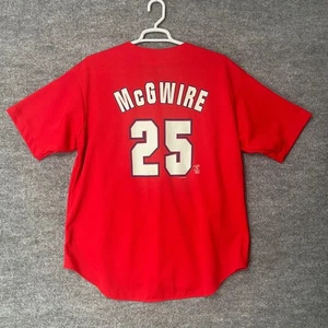 Vintage St Louis Cardinals McGwire 25 Baseball Jersey True Fan Sportswear Red XL - Picture 1 of 9