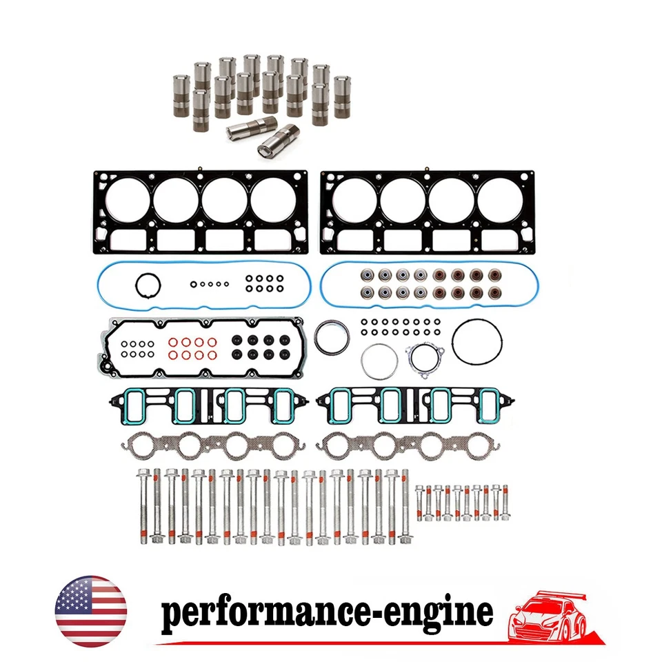 Head Gasket Set Bolts KIT for Chevrolet 6.0L 6.2L 2007-2016 NON-AFM Lifters KIT - Image 1 of 4
