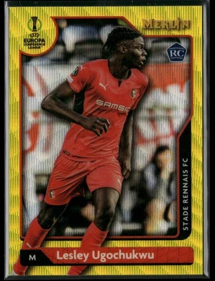 2021-22 Topps Merlin UEFA LESLEY UGOCHUKWU RC /225 Yellow Wave SP #8 N1354 - Image 1 of 3