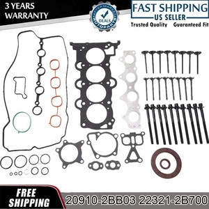 G4FD Head Gasket Set Bolts & Intake Exhaust Valves for Accent Veloster Rio 1.6L - Picture 1 of 17