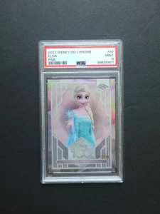 2023 Topps Chrome Disney 100 Elsa #92 Pink Refractor /299 PSA 9 - Picture 1 of 4