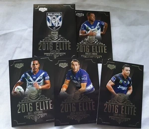 2016 NRL ELITE CANTERBURY BULLDOGS x5 COMMON CARDs VGC CHECKLIST + PLAYERS - Picture 1 of 9
