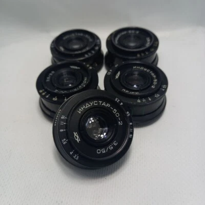 KMZ Industar 50-2 f/3.5 50 mm Soviet Lens Mount M42 pancake! - Image 1 of 4