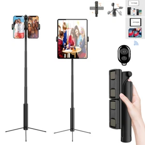 Smart Phone Tablet iPad Mount Foldable Live Stream Selfie Stick Stand W/ Remote - Photo 1 sur 12