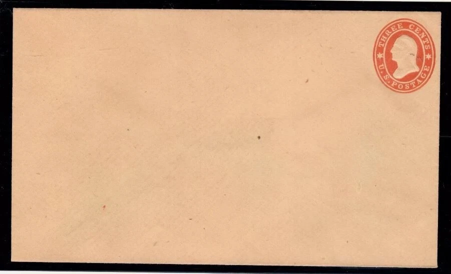U.S. U27 3¢ Carmine on Buff - Unused Envelope - SCV $45 - Image 1 of 1