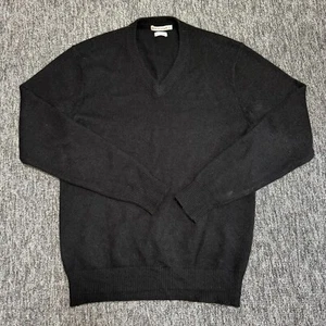 Peter Millar Cashmere Jumper Mens Small Black Golf Sweater Pullover V Neck - Picture 1 of 7