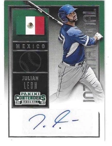 2015 PANINI CONTENDERS JULIAN LEON INTERNATIONAL AUTO #27 MEXICO - Picture 1 of 2
