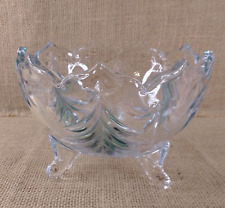 Heavy Crystal Glass Bowl Christmas Decor Three Feet Footed Candy Dish XD-1817
